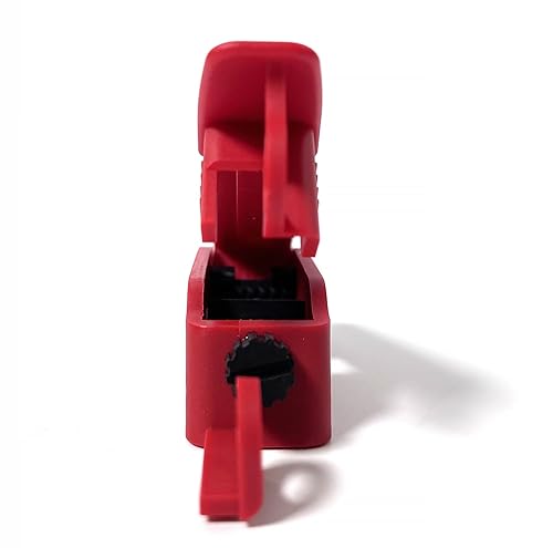 12-Pack Circuit Breaker Lockout Kit – OSHA Compliant Loto Device for Single/Double Toggle Switches, Heavy-Duty Nylon with Universal Fit (Red, 5-Year Warranty) - Poueer