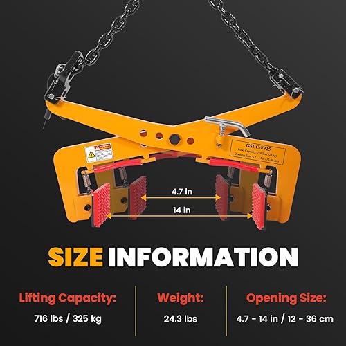 772 lbs Granite Slab Lifting Clamp, Adjustable Range: 11.8-20 in, Heavy Duty Stone Scissor Lifter Clamp for Carrying and Vertical Transport of Marble Concrete Blocks Slate Sheets Curb Stones - Poueer