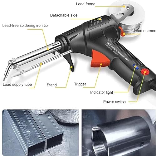 Ayyecoeeye Welder 3-In-1 Handheld Laser Welding Tool, Internally Heated Industrial Laser Welding Tools-Grade Welder for Rust Removal, Cutting & Welding with Four Volumes Spare Tin Wire (Green) - Poueer