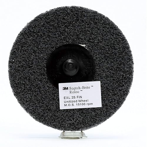 Scotch-Brite Roloc EXL Unitized Wheel TR, 2 in x NH 2S FIN, 15 per carton - Poueer