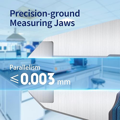 Dasqua 6 Inch/150mm Digital Caliper Electronic Industrial, Stainless Steel, with Large LCD Screen and Storage Case Auto Off Featured Measuring Tool, Resolution 0.0005'/0.01mm, Accuracy 0.001”/0.02mm - Poueer