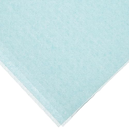 TIDI Patient Chainless Bibs with Ties, Blue, 18' x 25' (Pack of 250) -Tissue/Poly Shell Embossed Dental Bib - Dental Consumables (917673) - Poueer