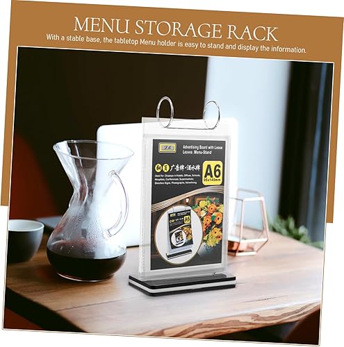 11pcs Stable Base Pvc Menu Display Stand Sign Holder for Restaurant Trade Shows Weddings - Poueer