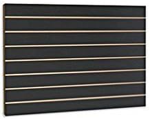 Black Slatwall Panels 24'H x 48'L (Set of 2 Panels) - with or Without Metal Inserts (Without Metal Inserts) - Poueer