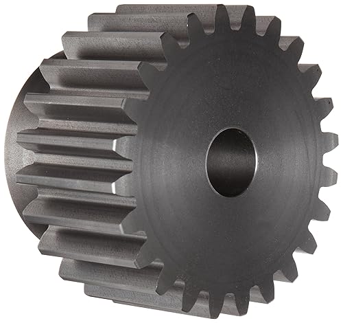 Ametric® 20S1013 Inch Steel Spur MPB Gear, 20 Deg 10DP, 13 Teeth, 5/8 Inch +/-1/16' Pilot Bore (B), 1-1/4' Face Width (F), 1 Inch Hub Dia (H), 0.625 Inch Hub Projection (P), 1-7/8 Inch total width, 1.5 Inch OD, (1-125) - Poueer