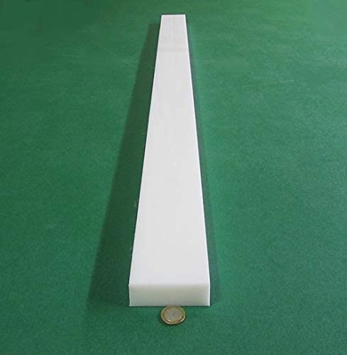 White HDPE (High Density Polyethylene) Rectangular Bar 1.00' (1') x 3.00' (3') x 48' 1 pc - Poueer