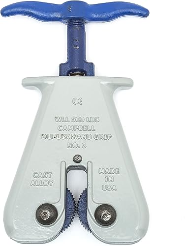 Campbell 6421801 #3 Duplex Hand Grip, 0 - 5/16' Grip, 500 lbs Working Load Limit, 2' Handle - Poueer