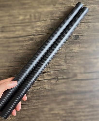 2pcs Carbon Fiber Tube 8x6x500MM 3K Roll Wrapped Twill Matte Finish - Poueer