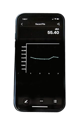 Sper Scientific Decibel Meter 850019 w/Bluetooth, Sound Level Meter 35 to 130 dB, SPL Meter A/C Weighted, Dual Range, Max/Min & Data Hold, Compact Audio Noise Measuring Device, Large Backlit Display - Poueer