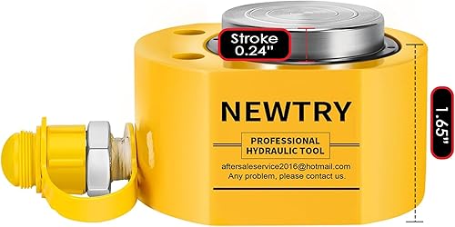 NEWTRY 20T Low Profile Hydraulic Jack Porta Power Kit + CP-180 Manual Hydraulic Hand Pump, Industrial Mini Hydraulic Cylinder, Stroke 0.47” - Poueer