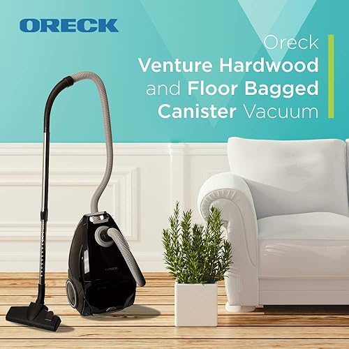 Oreck Venture Hardwood and Floor Bagged Canister Vacuum Cleaner, SK30075PC - Corded - Poueer