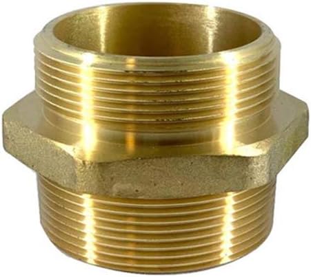Dixon Valve DMH2525F Equiv. Adapter, Brass, 2.5' Male NH/NST, 2.5' Male NPT, Hex - Poueer