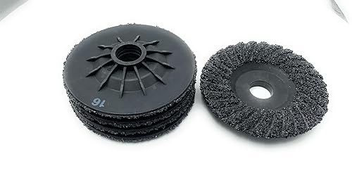 SIGNI 5 Pack SiC Plastic Back Grinding Wheel for Granite/Marble/Concrete and Glasses (4.5 INCH, 8 GRIT) - Poueer