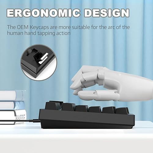 ATTACK SHARK X820ULTRA Wireless Gaming Mechanical Keyboard with TFT Smart Display&Knob,Side Printed PBT,Gasket Mounted 75% TKL Keyboard,BT5.0/2.4GHz/USB-C,RGB Backlit（White Contour,Shark Switch - Poueer