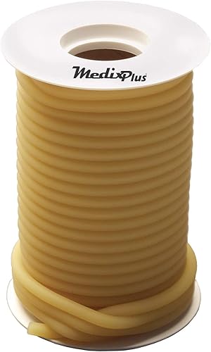 Surgical Tube Natural Rubber Latex Tubing 50ft Roll 1/8' Inner Diameter x 1/16' Wall x 1/4' Outer Diameter - Poueer