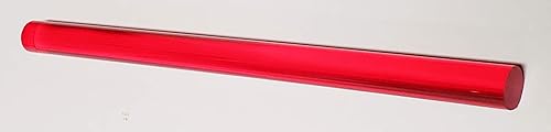3/4' Diameter x 36' Long RED Clear Translucent Extruded Acrylic Plexiglass Rod - Approx. 19mm - Poueer