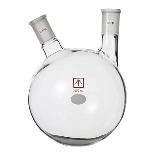 SP-2L2Ns 24/40 Heavy Wall 2 L Round Bottom 2-Neck Flask - Poueer