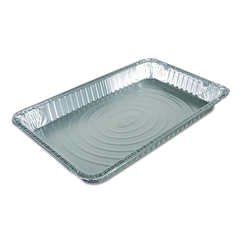 Y6120XH Ribbed FS Aluminum Steam Pans, 20 3/4 x 12 3/16 x 2 3/16 (Case of 40) - Poueer