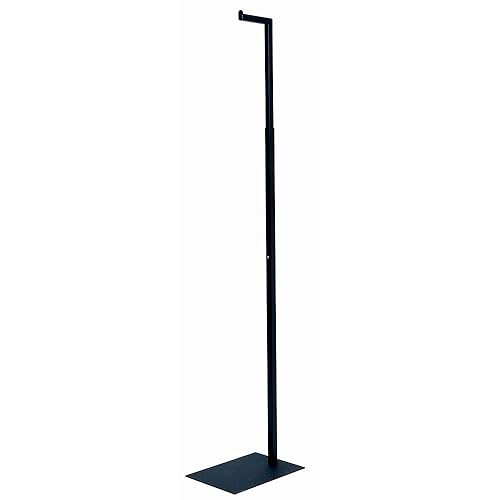 Retail Resource VM504/MAB Clothing Display Hanger 49-78' (H), Black - Poueer