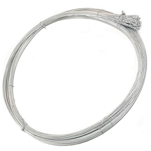 50 PCS Baling Wire 14 Gauge 14 Feet,Baler Wire Ties Galvanized Steel Wire Bulk,Bailing Wire Roll,Bale Wire 50 Count Bundle Single Loop,for Bailing Cardboard Paper Fence - Poueer