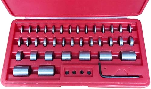 Prolinemax 36 PC Steel Round Gage Space Harden Block Blocks Gauge Set ID Thread M6 - Poueer