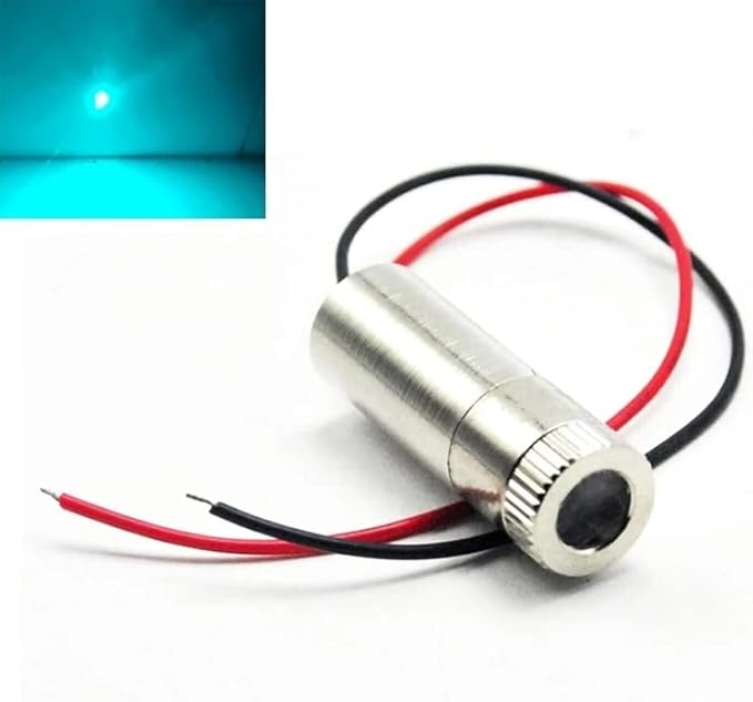 488nm Focusable Dot Cyan-Blue Light Laser Diode Module Positioning Beam 12x35mm - Poueer