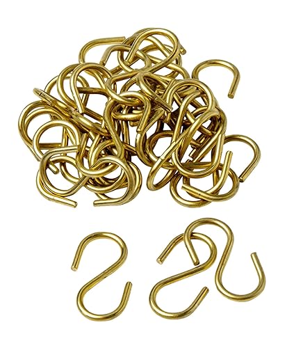 Brady 23304 1-1/2' Size Solid Brass 'S' Hook (Pack Of 100) - Poueer