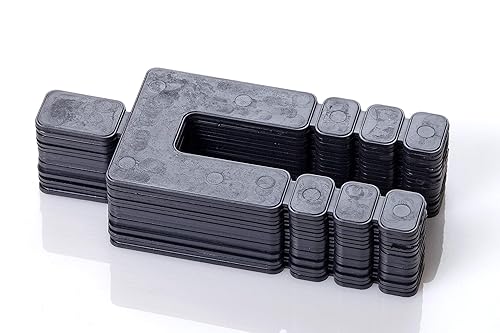 Glazelock MS01 1/32' Thick Shim 4 3/16' L x 1 7/8' W with 5/8' Slot Mini Snap-Off Stackable Square Horseshoe Plastic Flat Shims Green 1/2' Stack 125stacks/2000pc/box (2000, 1/32 inch) - Poueer