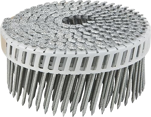 Metabo HPT Plastic Sheet Coil Fiber Cement Nails | 2-1/4 Inch x .092 | Hot Dipped Galvanized | Ring Shank | 4800 Count | 13385HPT - Poueer
