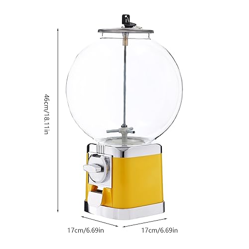 Capsule Vending Machine Candy Machine Dispenser for Business Toy Vending Machine Dispenser Lockable Candy Gumball Dispenser Machine Prize Machine Twister Ball Dispenser (White) - Poueer