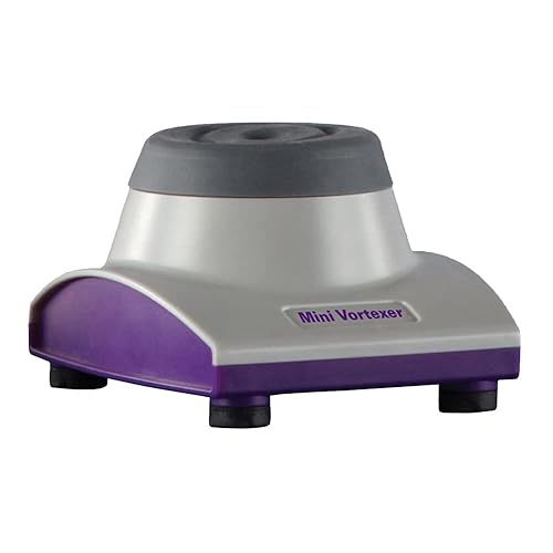 Heathrow 120567 Mini Vortex Mixer, Universal, Gray/Purple, 100-240VAC, 50/60Hz - Poueer