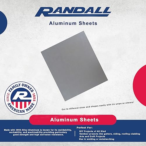 Randall Manufacturing Co., Inc | Perforated Aluminum Sheet | Plain | 36 x 36 inches | .020” Thick | Silver Aluminum | Great for Indoor & Outdoor Use | Made in The USA - Poueer