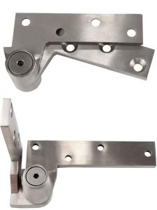 ABH 0195 3/4 Offset Pivot Set Jamb Mounted (Includes 0180 Top & 0195B Bottom) (Satin Stainless Steel, LH) - Poueer