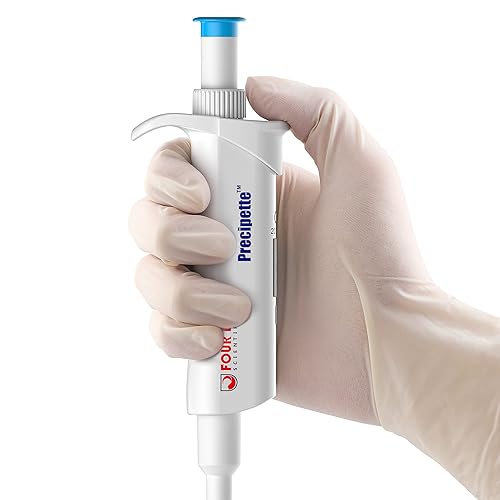 Adjustable Micropipette, Universal Tip Cone ISO 8655 Calibrated Pipette, Pack of 4 Including 0.1-2.0 µL, 2-20 µL, 20 – 200 µL, 100 – 1000 µL - Poueer