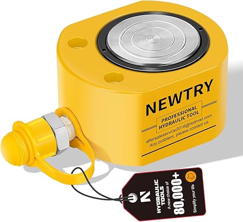 NEWTRY 20T Low Profile Hydraulic Jack Porta Power Kit + CP-180 Manual Hydraulic Hand Pump, Industrial Mini Hydraulic Cylinder, Stroke 0.47” - Poueer
