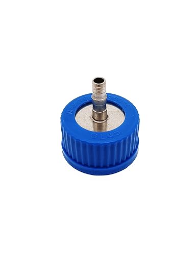 Moonetto Stainless Steel Blue GL45 Safety Cap with Holes, VapLock Solvent Delivery Cap - Poueer
