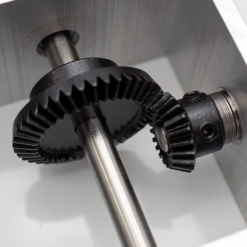 Right Angle Drive Bevel Gearbox, 1:2 Micro 90° Reversing Mechanical Angle Indicator Reducer 8MM Shaft 1M 20T 40T - Poueer