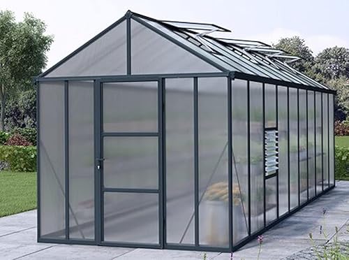 Falken Design Multiwall Polycarbonate Sheet, Greenhouse Cover Sheet, Clear, 24' x 36' x 8mm' - Poueer
