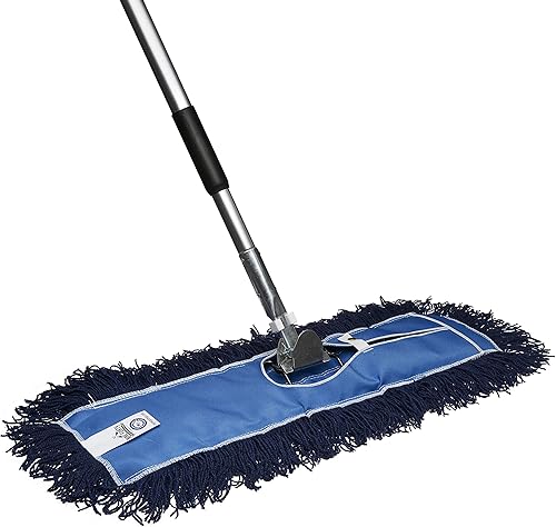 Nine Forty Residential | Commercial 36 Inch Janitorial USA Floor Dry Dust Mop Broom Set | Handle - Poueer