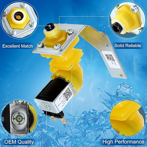 000009122, 000008484, 33129030, IH9122 Upgrade Water Inlet Valve Kit Compatible with Manitowoc Ice Machines, 220/240V 50/60Hz 6W, Fits I, IB, ID, IR, IY, K, QR, QY, S, SD, SR, SY Series Machines - Poueer