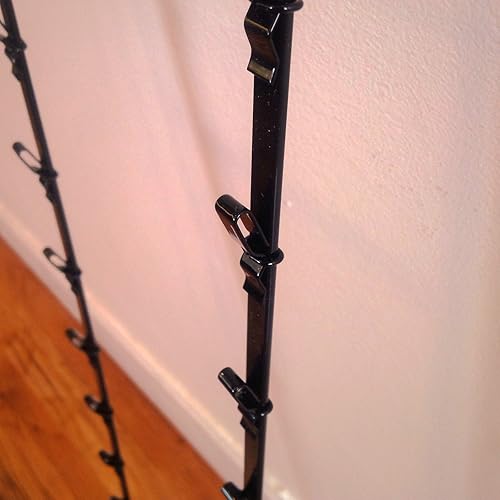 Single Strip 12 Clip Hanging Potato Chip,Candy Display Rack in Black - Box of 50 - Poueer