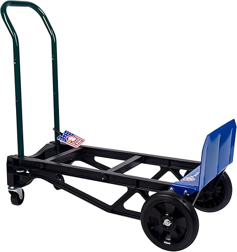 400 lb Capacity Ultra Lightweight Super Strong Nylon Convertible Hand Truck & Dolly - Poueer