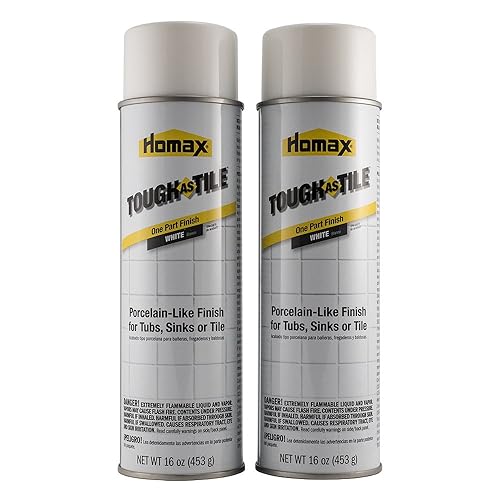 Homax Tub and Tile Refinishing Epoxy One Part Aerosol, White, 32 oz - Poueer