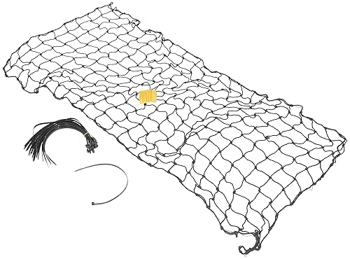Vestil PRN-123-4 Nylon Pallet Rack Netting 1 Net 123 in. x 3/16 in. x 48 in. 2500 Lb. Holding Capacity Black - Poueer