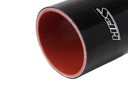 HPS HTSOR-250-275-L6-BLK High Temperature 4-ply Polyester Silicone Offset Reducer Coupler Hose, 2-1/2' - 2-3/4' ID, 5 mm Wall Thickness, 6' Length, Black - Poueer