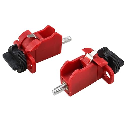 Universal Multi-Pole Circuit Breaker Lockout Compatible with Most Two or Three Pole Breakers, Pack of 10 - Poueer