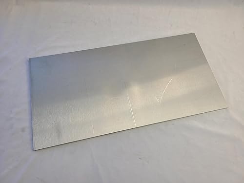 6061 Aluminum Plate, 3/8'' x 12'' x 24'' Long, Solid Stock, Machining, T651, Silver - Poueer
