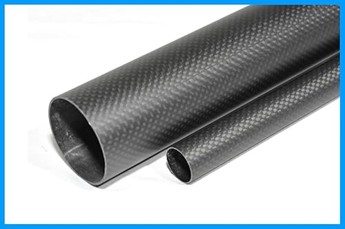 OD 50mm x ID 47mm x 500mm Long Carbon Fiber Tube 3K Matt Roll Wrapped - Poueer