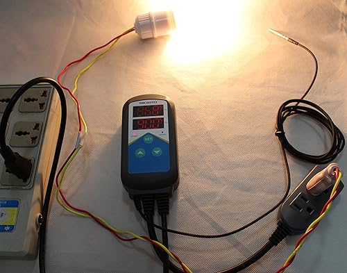 Inkbird ITC-306T Pre-Wired Electronic Heating Thermostat Temperature Controller and 24 Hours Digital Day & Night Cycle Timer Controller for Seed Germination Reptiles Hatching - Poueer