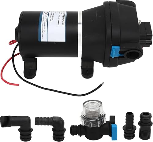 EVTSCAN Diaphragm Water Pump High Pressure Electric Micro Booster, Positive Displacement Pump DC12V 100psi 3.2GPM - Poueer